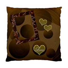 Love 19 Gold Circles Custom Cushion Case  (5 styles) - Standard Cushion Case (One Side)