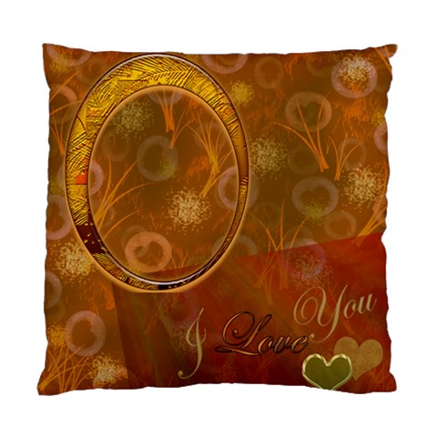 Love 24 Gold Hearts Custom Cushion Case  By Ellan Front