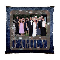 Denim Family Cushion Case - Standard Cushion Case (One Side)