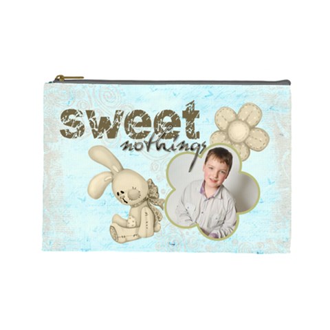 Sweet Nothings Large Cosmetic Bag By Catvinnat Front