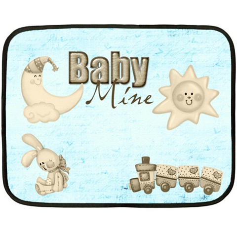 Baby Mine Mini Fleece Blanket By Catvinnat 35 x27  Blanket