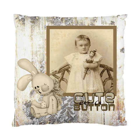 Baby Mine Cute As A Button Double Sided Cushion By Catvinnat Back