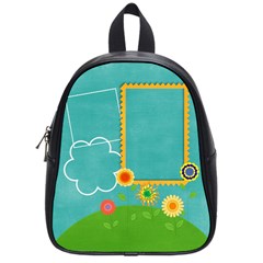 Flowers doodles-Custom School Bag (Small)