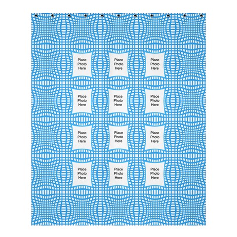 Meduim White And Blue Shower Curtain (large File) By Deborah 60 x72  Curtain