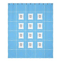 Meduim White And Blue Shower Curtain (large File)