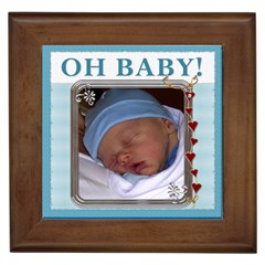 Oh Baby Boy Framed Tile