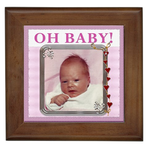 Oh Baby Girl Framed Tile By Lil Front