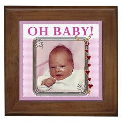 Oh Baby Girl Framed Tile