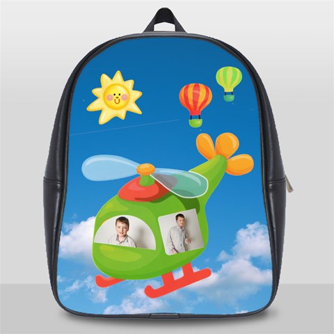 Helicoptor Pilot Schoolbag Backpack Large By Catvinnat Front