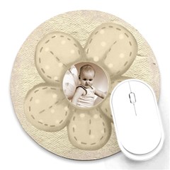 Angel Flower Round mousepad