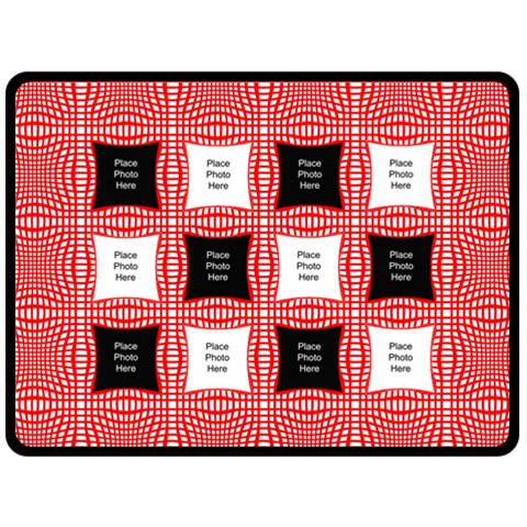White And Red Xl Blanket By Deborah 80 x60  Blanket Front
