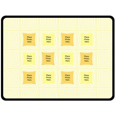 Lemon and White XL Blanket - Fleece Blanket (Large)