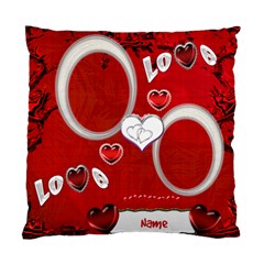 Red Love Heart 2 photo cushion case - Standard Cushion Case (One Side)