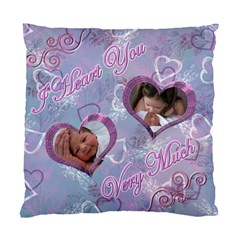 I Heart You blue swirls double sided cushion case - Standard Cushion Case (Two Sides)