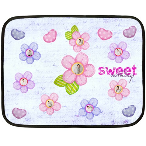 Sweet Nothings Floral Multi Frame Mini Fleece By Catvinnat 35 x27  Blanket