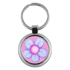 Flower Child Petal Round Key Ring - Key Chain (Round)