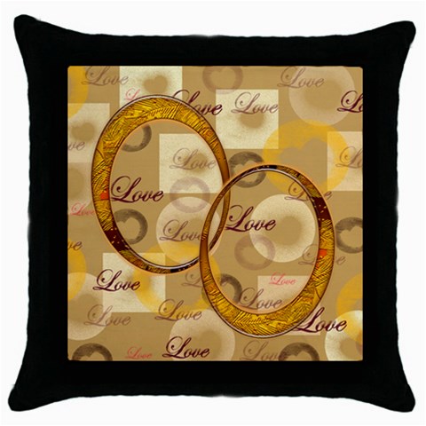 Love Gold 4 Throw Pillow By Ellan Front