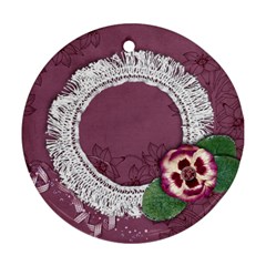 Purple Gardens- ornament (2 sides) - Round Ornament (Two Sides)