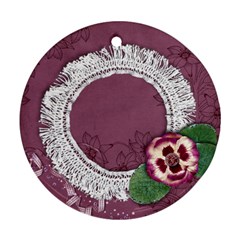 Purple Gardens- ornament (2 sides) - Round Ornament (Two Sides)