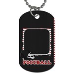 Touchdown (Black and Red) Dog Tag - Dog Tag (One Side)