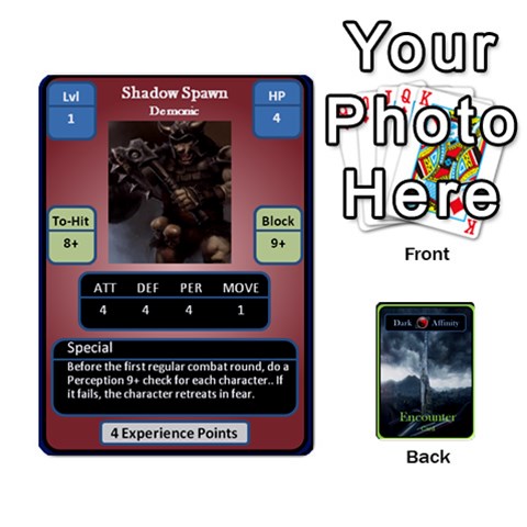 Green Da Encounter Cards By Dan Keltner Front - Heart10