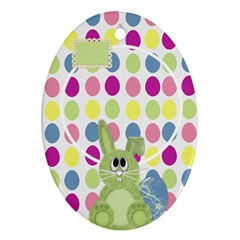 Eggzactly Spring Easter Ornament 1 - Ornament (Oval)