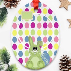 Eggzactly Spring Easter Ornament 1 - Ornament (Oval)