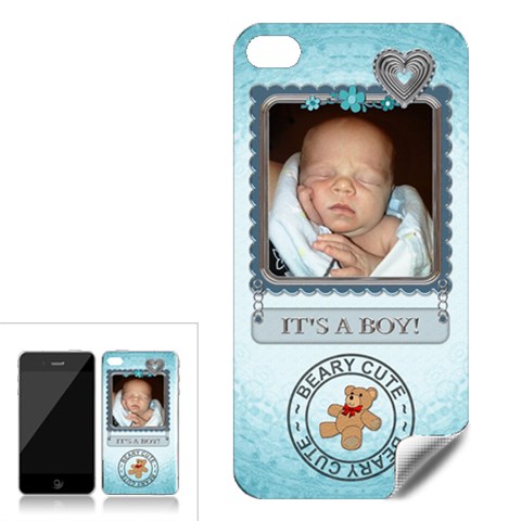 It s A Boy Apple Iphone 4 Skin By Lil Front