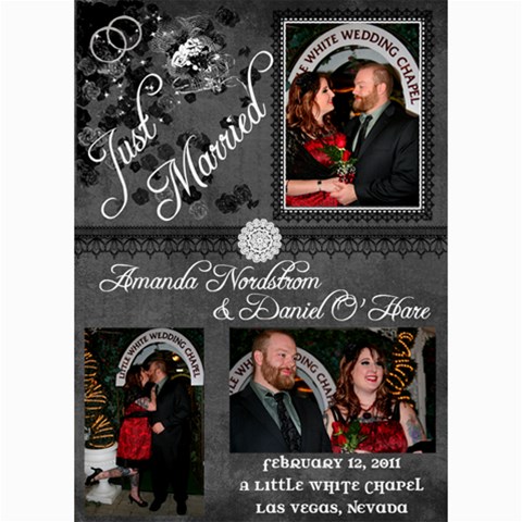 Wedding Announcement2 By Nordstrom Amanda 7 x5  Photo Card - 1