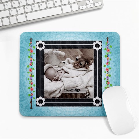Basic Flower Large Mousepad By Lil Front