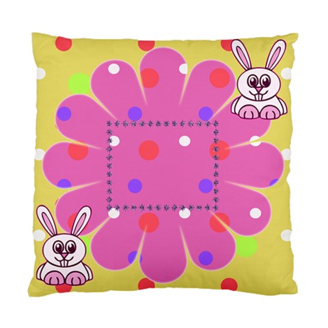 Funny Bunny Cushion Case By Daniela Front