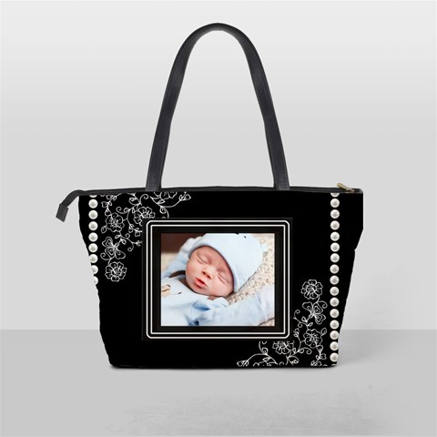 Simple Black/white Classic Shoulder Handbag By Lil Back