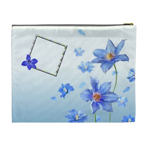 Blue Cosmetic Bag Xl By Elena Petrova Back