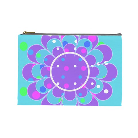 Flower L Cosmetic Bag By Daniela Front