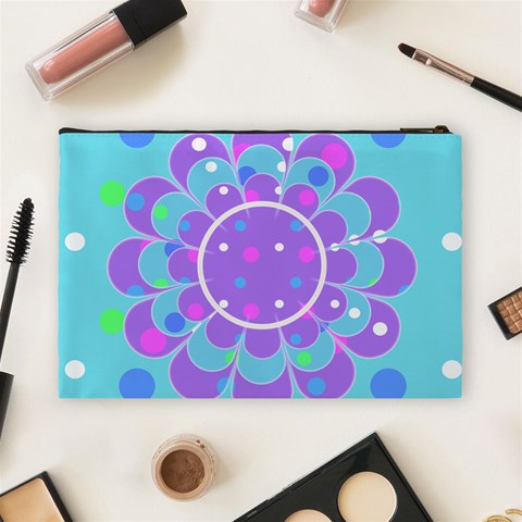 Flower L Cosmetic Bag By Daniela Back
