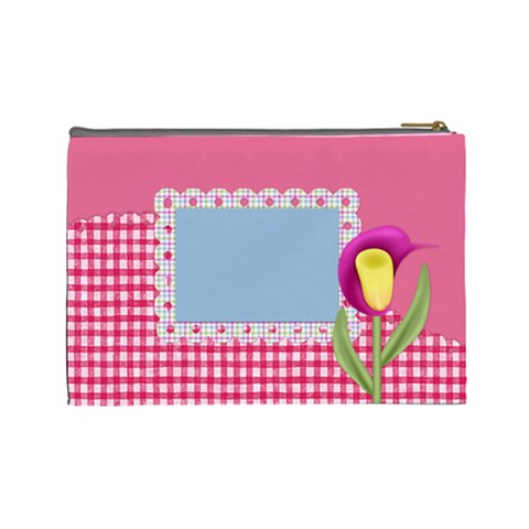 Eggzactly Spring Large Cosmetic Bag 1 By Lisa Minor Back