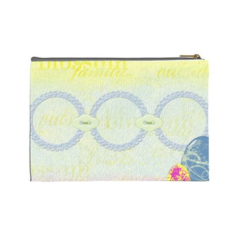 Eggzactly Spring Large Cosmetic Bag 2 By Lisa Minor Back