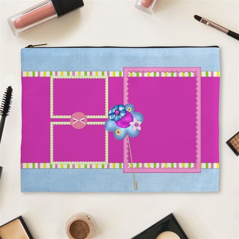 Eggzactly Spring Xl Cosmetic Bag 2 By Lisa Minor Front
