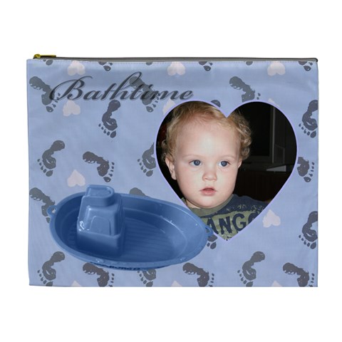 Bathtime Boy Xl Cosmetic Bag By Deborah Front