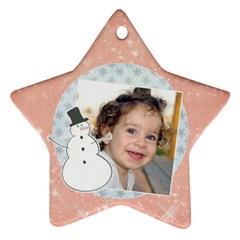 Snowman ornament-star (2 sides) - Star Ornament (Two Sides)