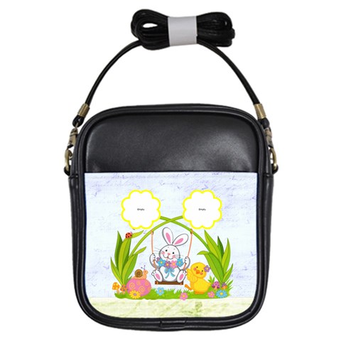 Easter Bunny Flower Girls Sling Bag By Catvinnat Front
