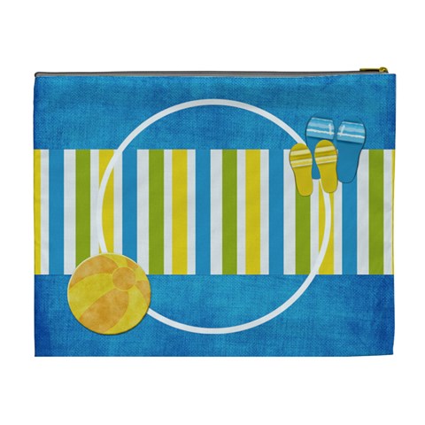 Sunshine Beach Xl Cosmetic Bag 1 By Lisa Minor Back
