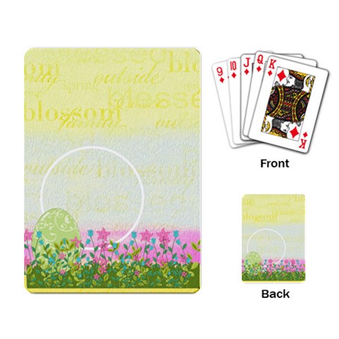Eggzactly Spring Playing Cards 2 By Lisa Minor Back