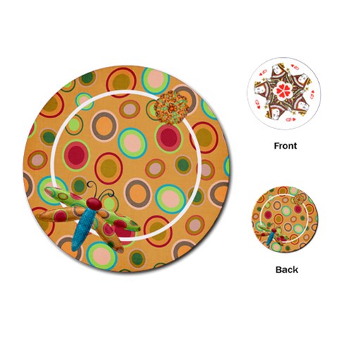 Buttercup Round Playing Cards 1 By Lisa Minor Front