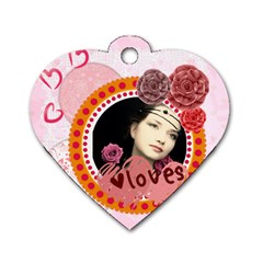 Love - Dog Tag Heart (One Side)