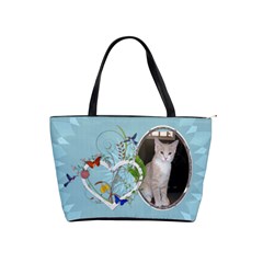 Pretty Blue Design Shoulder Handbag - Classic Shoulder Handbag