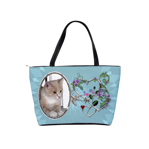 Pretty Blue Design Shoulder Handbag By Lil Back