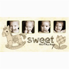 Sweet Nothings Sepia Baby Photo Card - 4  x 8  Photo Cards