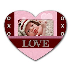 Love xoxo Heart Mousepad