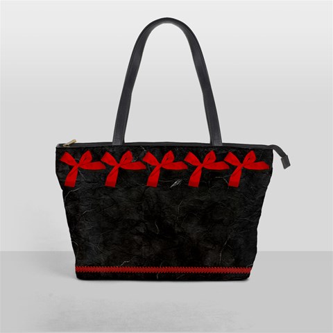 Red/black Classis Shoulder Bag By Kim White Front